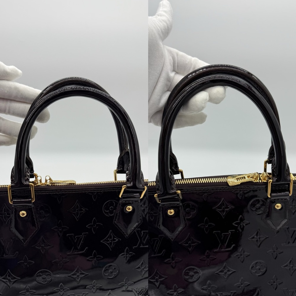 ❌SOLD❌Authentic NEW Louis Vuitton Dark purple Vernis Alma GM - Picture 9 of 17